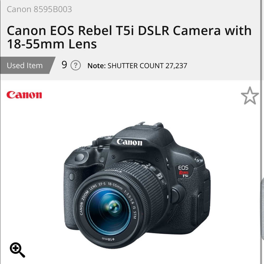 Canon EOS Rebel T5i DSLR Camera with 18-55 Lens